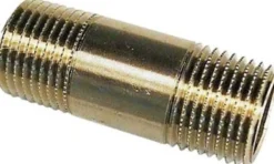 Ubehandlet messing nippelrør, ¾" x ¾"