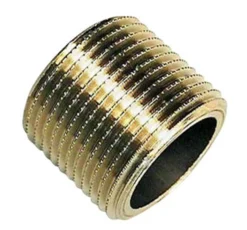 Ubehandlet messing nippelrør sammenskæring, ⅜" x ⅜"
