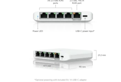 Ubiquiti UniFi Flex 2,5G, 5-ports switch