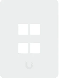 Ubiquiti universal keystone vægplade, 4 porte, malbar
