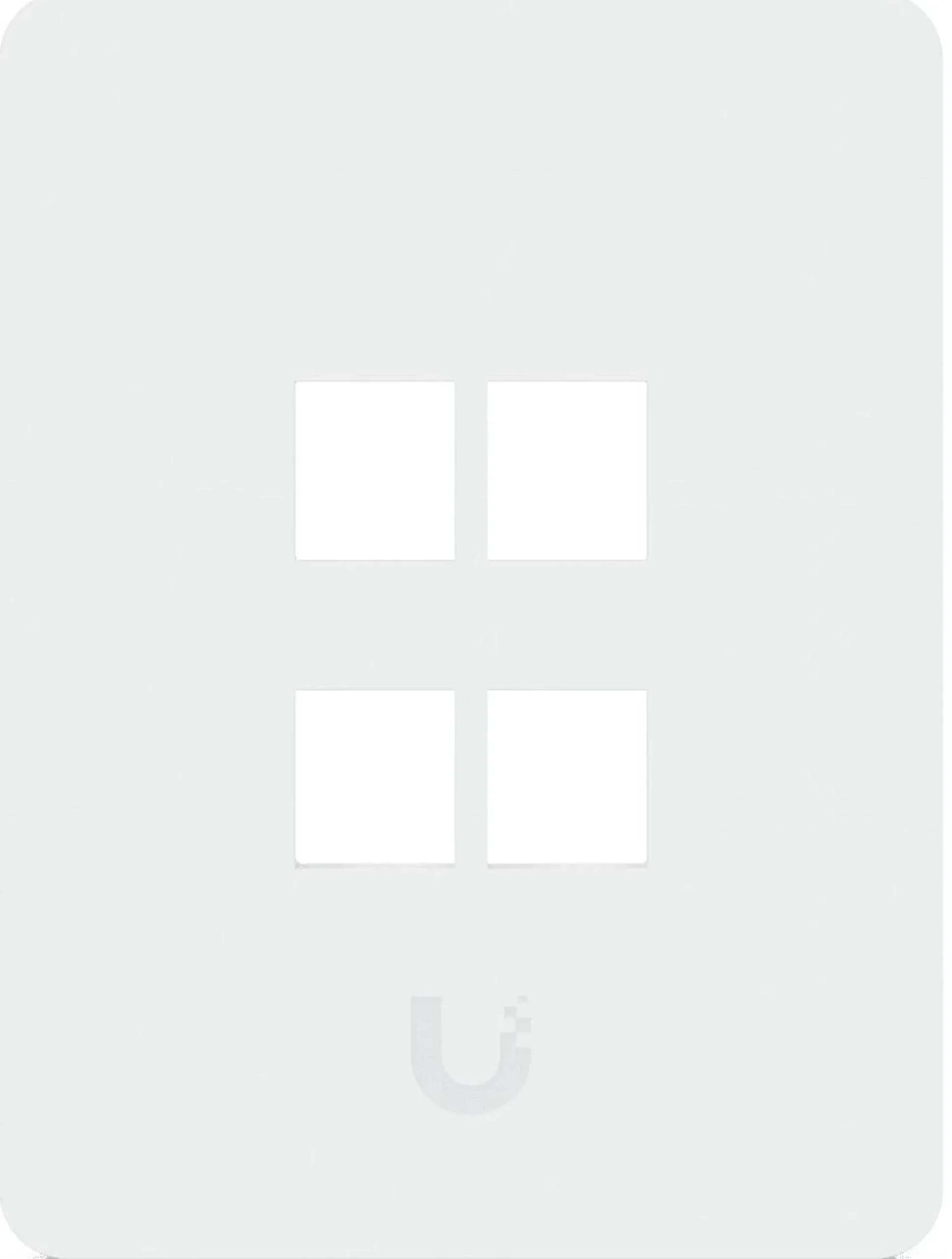 Ubiquiti universal keystone vægplade, 4 porte, malbar