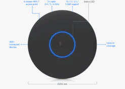 Ubiquiti U7-Pro-XG-B, WiFi 7 AP, 10/5/2.5/1 GbE, sort