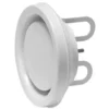 Udsugningsventil med ramme, 125mm, RAL9003
