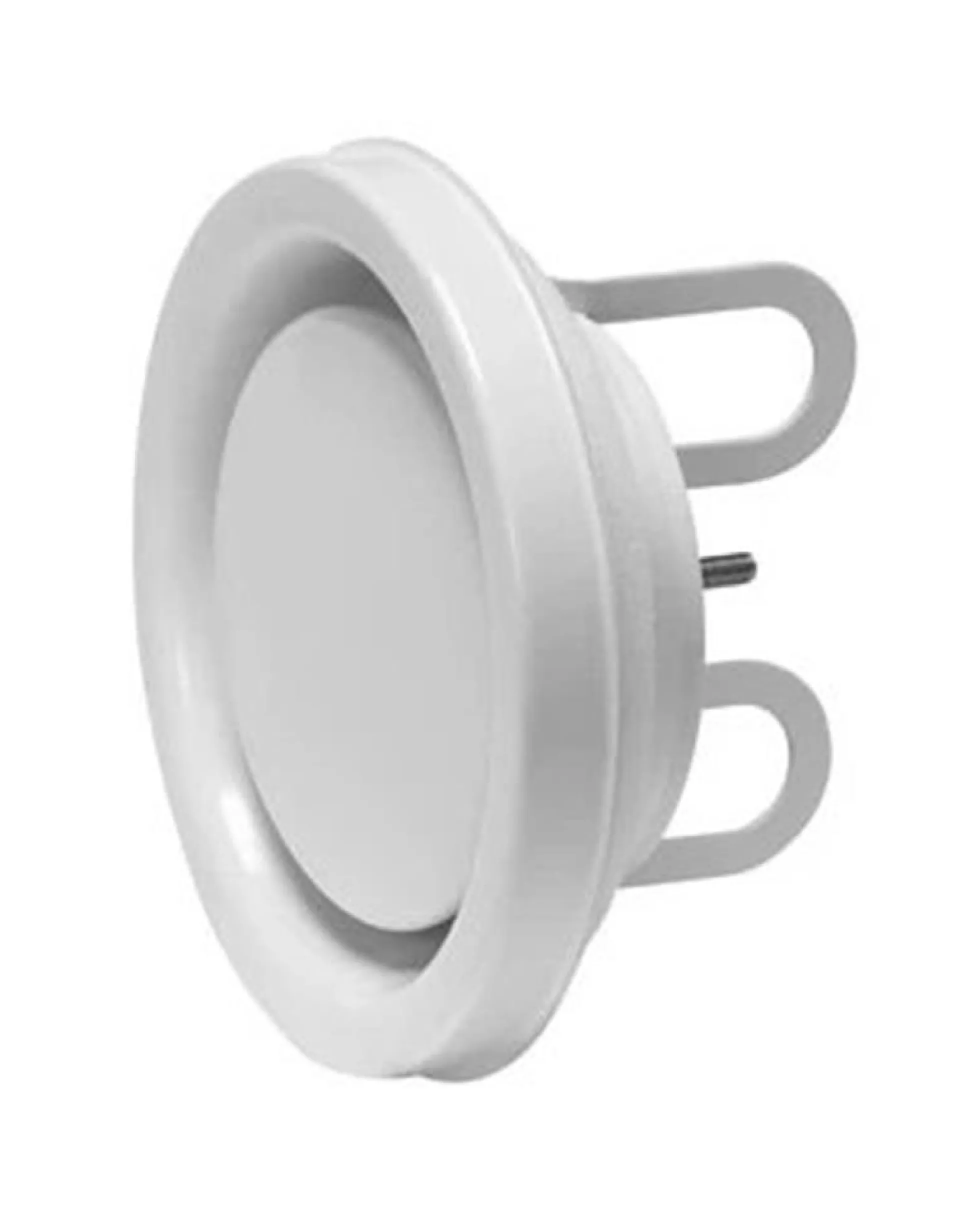 Udsugningsventil med ramme, 125mm, RAL9003