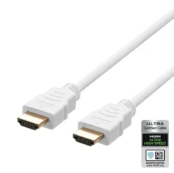 Ultra High Speed HDMI kabel, 48Gbps, 2 meter, hvid - Deltaco