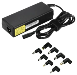 Universal power adapter for laptops, 90W, 15-20V/6A (max), sort
