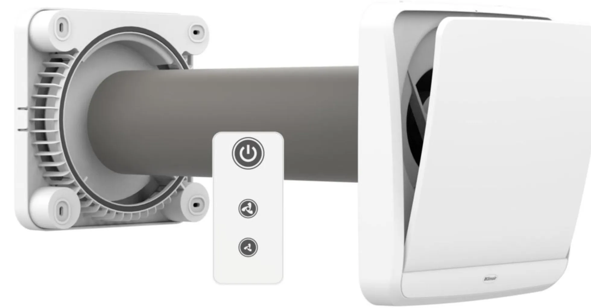 Unoklima XT-U Base ventilator m. varmegenindvinding, hvid, Ø100 mm, <20 m² - Klimair