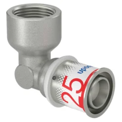 Uponor S-Press MLCP – Vinkelovergang på 90° med preskobling og muffe