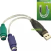 USB A-konverter til 2x PS/2, 0,3 meter, understøtter W98, WinME, W2000, XP, Win7, Win8