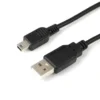 USB A, Mini USB B 5P, 10 meter, M-M, 28/1P, 24/2C, 48X0.12ALMG, OD 4.2 mm, sort