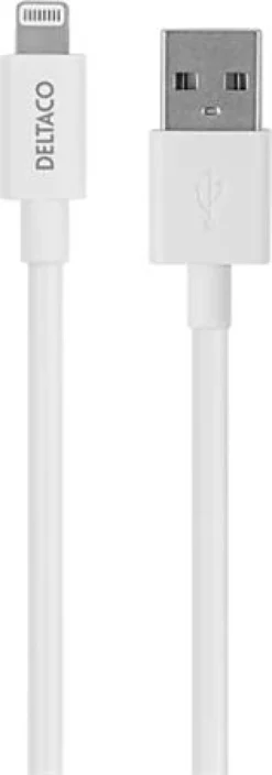 USB-A til Lightning kabel, 2 meter, hvid