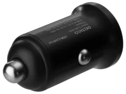 USB-biloplader, 12/24V, dobbelt USB-A, 24W, sort