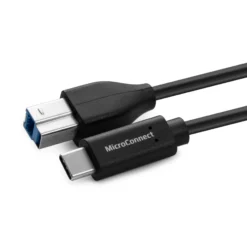USB-C til USB 3.2 Gen 1 B kabel, sort, til synkronisering og opladning, hastighed 5 Gbps, 4,5W