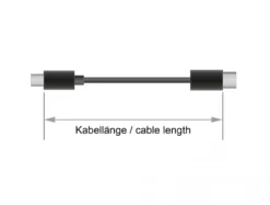 USB 2.0 kabel, type-A til type-C, 4 meter, sort - Delock