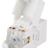 UTP Cat6a Keystone connector, ushielded, 28AWG slim "Toolfree" - Deltaco