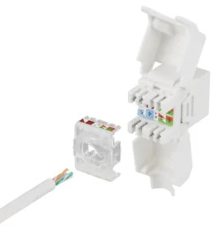 UTP Cat6a Keystone connector, ushielded, 28AWG slim 