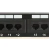 19" UTP Cat.6 patch panel, 24 port, dual IDC - MicroConnect