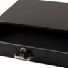 19" 2U udtrækkelig opbevaringsboks, låsbar