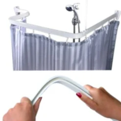 Van Der P Bend-It badeforhængsstang, 2 meter, bøjelig, med tilbehør