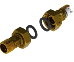 vandmålerforskruningssæt Ecobrass 1/2" nippel, med kontraventil