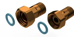 Vandmålerforskuning 3/4" x 1/2", med kontraventil, rødgods (installationssæt inkl. pakninger)