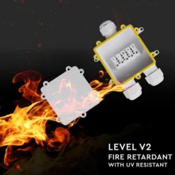 Vandtæt 3-vejs samleboks, hvid - IP68, 450V, 24A, UV-resistent, udendørs