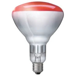 Varmelampe BR125 IR 250W E27, Rød, Infrarød
