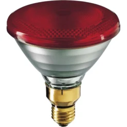 Varmelampe PAR38 IR 100W E27, Rød, 240V