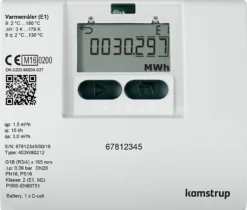Varmemåler MULTICAL® 403, 3,5M³/H, 260mm, 5/4" med batteri til returmontage - Kamstrup