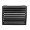 Varmepumpeskjuler Premium, aluminium, sort