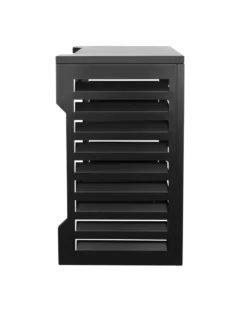 Varmepumpeskjuler Premium, aluminium, sort