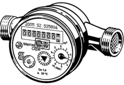 Varmtvandsmåler Qn1,5 (Q3 2,5), 110 mm x ½", universal - Werner Schutz