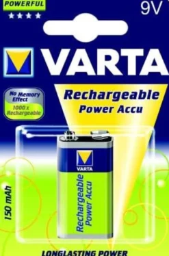 9V batteri, genopladelig, V7/8H-1B, NIMH, 170mAh