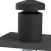 Ventilationshætte Ø125, sort med integreret tagpap, isoleret 50 mm