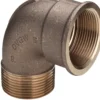 Vinkel 90°, 3/4" muffe/nippel, rødgods silicium bronze