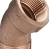 Vinkel 45°, 1" muffe/nippel, rødgods silicium bronze