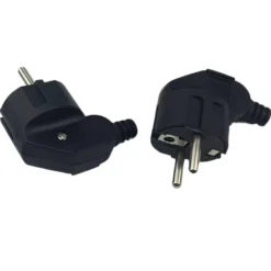 vinklet Schuko strømstik, 16A 250V