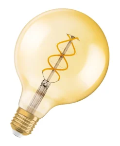 Vintage 1906 LED Globe Spiral 4,5W, 250 lm, E27, guld, dæmpbar