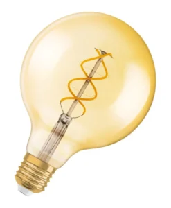 Vintage 1906 LED Globe Spiral 5W, 250 lumen, E27, guld (A)