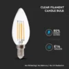 V-Tac E14 4W LED kertepære med kultråd, 400 lumen, 2700K, ikke dæmpbar