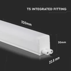 V-TAC kompakt LED-lysarmatur, Samsung Chip, IP20, 80Ra