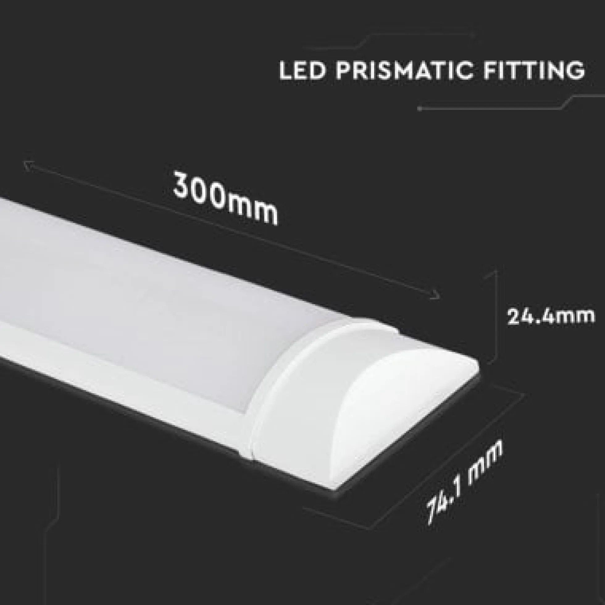 V-TAC LED armatur, Samsung chip, 230V, RA80