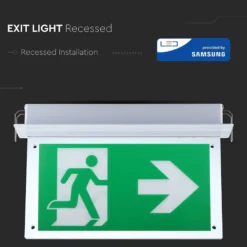 V-Tac LED exit skilt, 2W, 160 lumens, Samsung LED chip, IP20