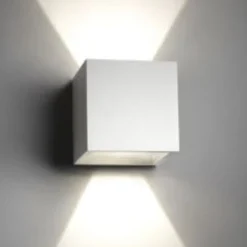 V-TAC, LED væglampe, udendørs, justerbar, IP65, 100x100x100mm, varm hvid / neutral hvid