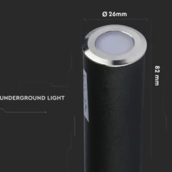 V-Tac nedgravningsspot, 0,5W, 12V, varm hvid, IP67