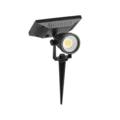 V-TAC solcelle havelampe, sort, med spyd, COB LED, 40lm, RA80, IP65