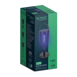 V-Tac solcelle insektlampe, sort, 3-i-1, IP24
