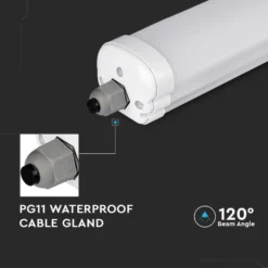 V-Tac Vandtæt LED Armatur, 150 cm, 48W, 5760 Lumen, IP65, Gennemfortrådet 230V