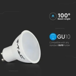 V-TAC 4,5W GU10 LED-pære, 400lm, RA80