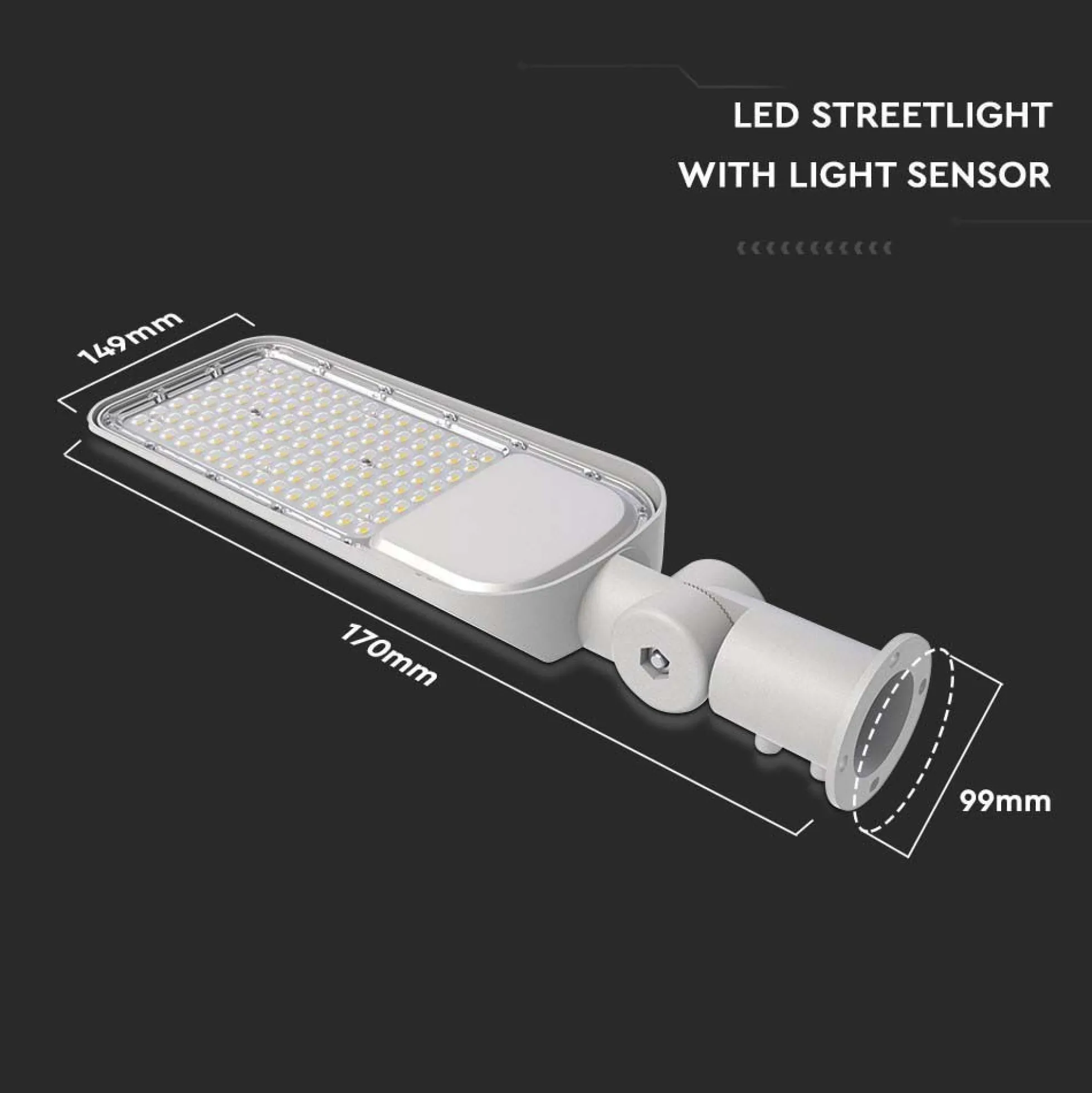 V-Tac 50W LED gadelampe, Samsung LED chip, Ø60mm, IP65, 100lm/w, 5740lm, RA70